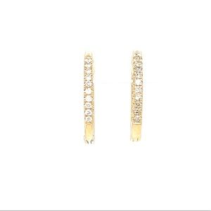 Yellow Gold Diamond Hoops